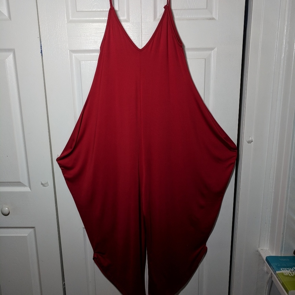 Red modern jumpsuit